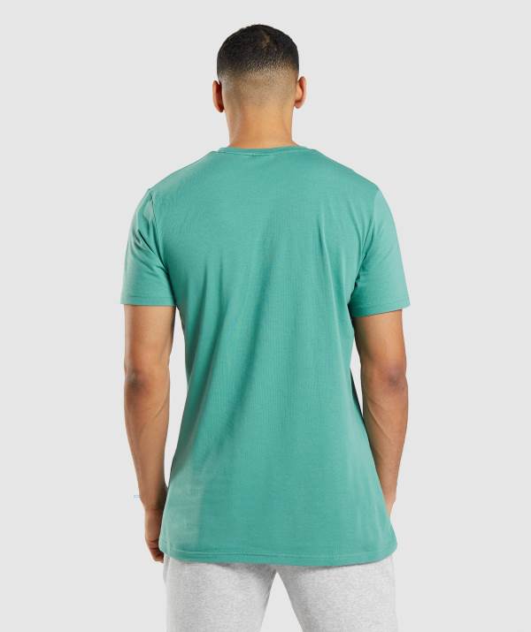 Panske Tricka Gymshark Essential Tmavo Zelene Zelene | JX9017462